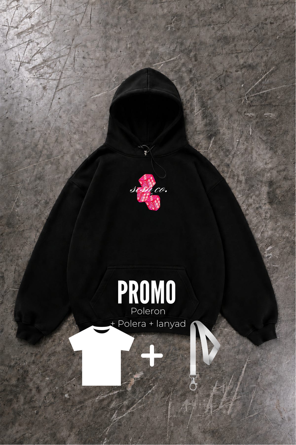 PROMO Poleron+Polera+lanyard